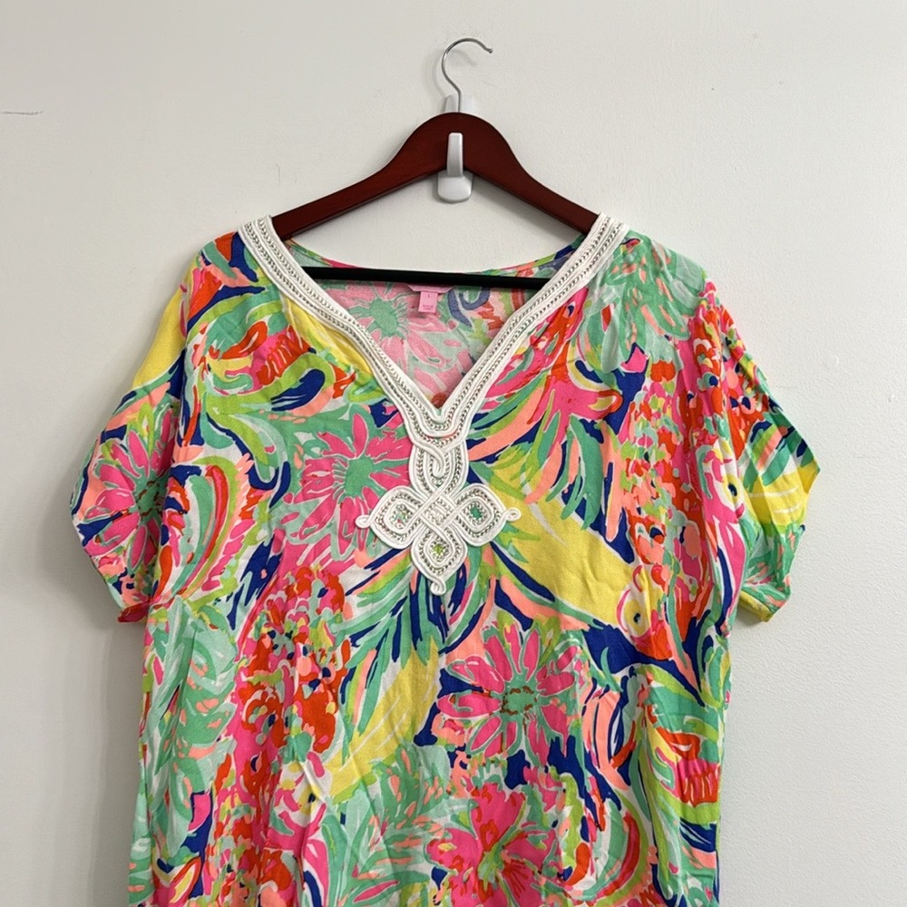 Lilly Pulitzer HARLOW TUNIC DRESS Multi Casa Banana sz L - Picture 5 of 10